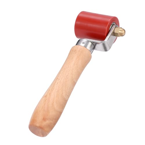 Sumnacon Seam Roller, 40mm Silicone Seam Roller with Wooden Handle, Welding Handheld Roller Tool for Automotive Sound Deadening, Banner, Wallpaper Application, PVC/TPO/EPDM Single Ply Roofing Tape - size: 40mm