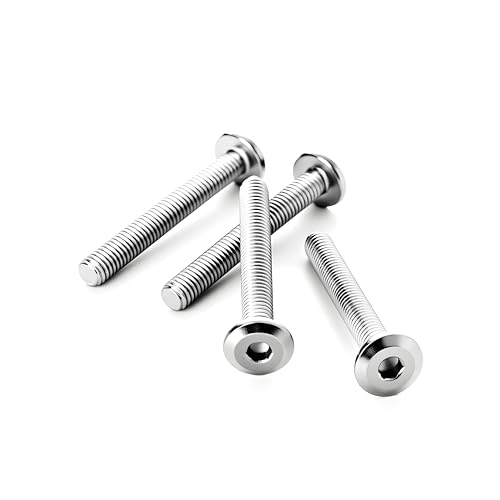 5/16-18 x 1" (30 Pack) Flat Head Hex Socket Cap Screws Bolts, 304 Stainless Steel 18-8, Hex Drive Countersunk Furniture Connector, Fully Threaded Machine Thread, Bright Finish