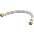 SharkBite 3/4 Inch x 3/4 Inch FIP x 18 Inch Stainless Steel Braided Flexible Water Heater Connector, Push To Connect Brass Plumbing Fitting, PEX Pipe, Copper, CPVC, PE-RT, HDPE, U3088FLEX18LF - size: 18 in, style: SharkBite