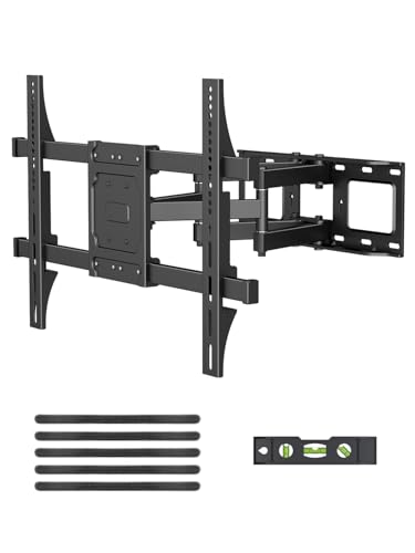 Suptek Full Motion TV Wall Mount for 42 to 86 Inch TV, Swivel and Tilt with Articulating Dual Arms, Max VESA 600X400mm, Holds up to 132lbs, Fits Max 16" Wood Studs, MA01A - size: 42-86"