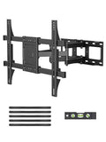 Suptek Full Motion TV Wall Mount for 42 to 86 Inch TV, Swivel and Tilt with Articulating Dual Arms, Max VESA 600X400mm, Holds up to 132lbs, Fits Max 16" Wood Studs, MA01A - size: 42-86"