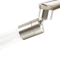 Hibbent Faucet Aerator, 360 Degree Kitchen Sink Faucet Aerator, Dual-function Swivel Big Angle Kitchen Faucet Attachment, Faucet Replacement Part, Brushed Nickel - color: Brushed Nickel, style: Dual Modes