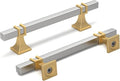 10 Pack 5 Inch Cabinet Pulls Brushed Nickel and Gold Cabinet Handles, Silver and Gold Dresser Drawer Pulls Brushed Nickel Kitchen Hardware - color: Brushed Nickel & Matte Gold, size: 5 inch (128mm) Hole Center Pull