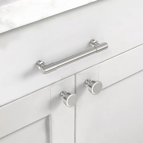 Asidrama Brushed Satin Nickel Kitchen Cabinet Pulls,5 Inch,10 Pack - color: Brushed Satin Nickel, size: 5" Hole Center