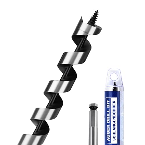 1-1/4" X 11.8" Auger Bit for Wood, 32x300mm Hex Long Auger Drill | 3/8" Hex Shank,for Hard Wood,Ship, Composite Materials, Drywall and DIY Projects - size: 1-1/4" (32mm)diameter, style: 11.8 inch / 300mm Length