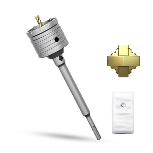 2-3/4" Concrete Hole Saw,70mm Masonry Hole Saw, with 220mm SDS Plus Shank Connecting Rod for Concrete Brick Cement Stone Wall Drilling Home Improvement - size: （2-3/4" 70mm）