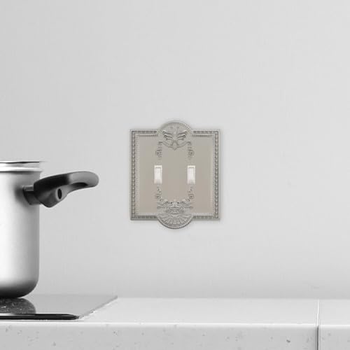 Nostalgic Warehouse Meadows Light Switch Cover Plate - color: Antique Brass, size: Double Toggle