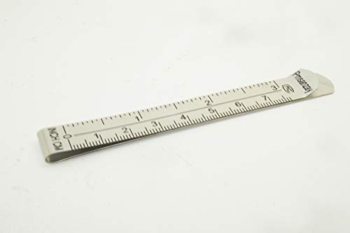 Set of 2 Hemming Clips/Hem Clips Measuring Ruler - Inch and Cm are on The Clip - Stainless Steel - for Hemming Clothing, Curtains, Skirt, Pants or Shorts and More.