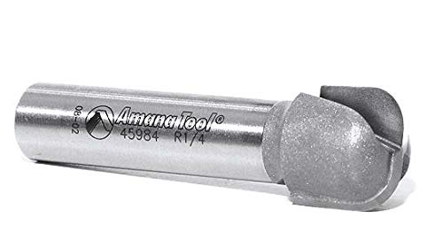 Amana Tool Bowl and Tray Plunge Router Bit, Carbide-Tipped, for Woodworking and CNC Routing, 45986, 1/4 Radius x 1-1/8 Dia x 5/8 x 1/2 Inch Shank - size: 45986 - 1/4 Radius x 1-1/8 Dia x 5/8 x 1/2