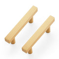 Ravinte Champagne Gold Handles Square Cabinet Hardware 2-1/2 Inch 10 Pack - size: 2-1/2" Hole Center
