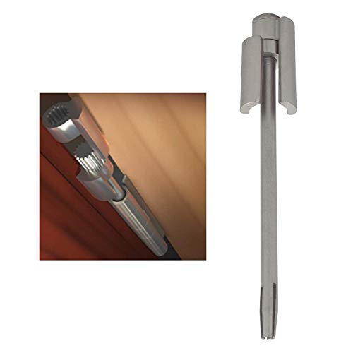Nuk3y Door Saver 2 II Hinge Pin Stop Fits All 3"" to 4-1/2"" Residential Hinges (Satin Nickel) - color: Satin Nickel