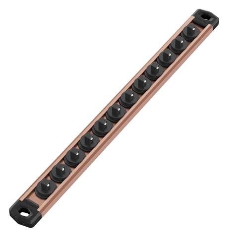 WORKPRO Magnetic Socket Organizer, Heavy Duty 1/4-Inch Drive Socket Rail - color: Champagne, size: 1/4" DR