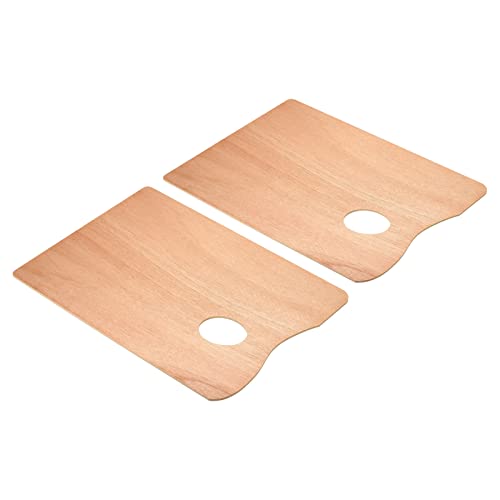 PATIKIL 12"x16" Wooden Paint Palette Wood Painting Color Mixing Square 2Pcs - size: 12" x 16"