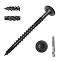 50Pcs 3 Inch Black Structural Wood Screws | Heavy-Duty Deck Screws, Rust Resistant Timber Screws for Timber/Log/Landscaping Wood, T30 Star Bit (#14 x 3) - color: Black, size: #14×3"