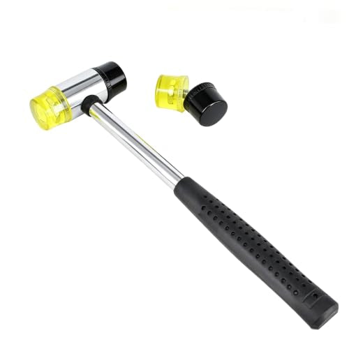 Small Rubber Mallet Hammer – 30 mm Lightweight Double-Sided Rubber and Plastic Head | Non-Slip Ergonomic Grip | Durable, Scratch-Free Tool for Jewelry Making & Repair, Delicate Craft, Furniture Setup