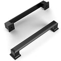 Amerdeco 10 Pack Matte Black 5 Inch(128mm) Hole Centers Kitchen Cabinet Pulls Cabinet Hardware Kitchen Handles for Cabinets Cupboard Handles Drawer Pulls | Cabient Hardware Kitchen Cabinet Handles for Bathroom Drawer Pulls Dresser Pulls ZH0001 - color: Ma