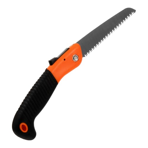 ibasenice Folding Hand Saw for Tree Cutting Pulling Pruning Saw for Gardening and Camping 14.96in Blade with 3-Sided Grinding Teeth for Firewood Woodworking and Landscaping