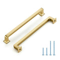 HOME EDIT Brushed Gold Cabinet Handles Zinc Pulls 7 Inch 5 Pack - color: Brushed Gold, size: 7 inches Hole Center