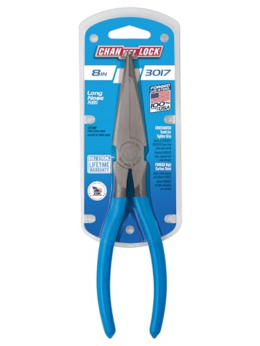 Channellock 3017 8-Inch Long Nose Plier, Blue - size: 8 Inch Long Nose