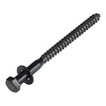 3/8 x 5 (50 Pack) Lag Screw Kit, 50 Screws and 50 Washers, Ceramic Black Ruspert Coating for Exterior Use, Meets ASTM A307 and ASME B18.2.1, Industrial/Commerical Grade by Makers Bolt - size: 3/8 x 5