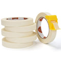 TAPEBEAR Masking Tape with Dispenser 0.7" x 60Yards Beige White - size: Dispenser/0.7" x 60Yards x 6Rolls