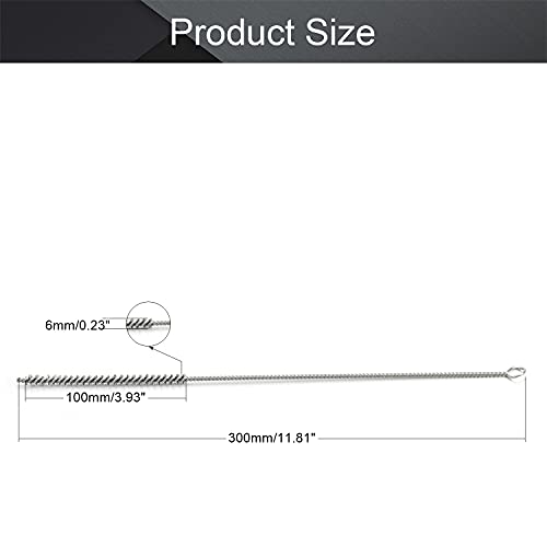 Utoolmart Steel Wire Tube Brush 12" x 1/4" Spiral Long Handle 10pcs - color: 10pcs, size: 0.6cm