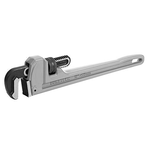 DURATECH 18-inch Aluminum Straight Pipe Wrench, Adjustable Plumbing Wrench - size: 18-inch, style: Straight