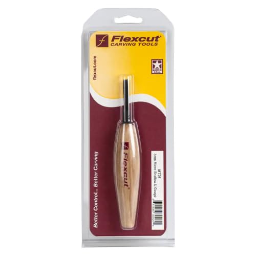 FLEXCUT Micro Shallow/Deep U-Gouge, Razor Sharp High Carbon Cutting Blade - color: Micro Shallow U-Gouge, size: 3 mm