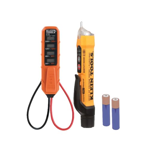 Klein Tools NCVT3PKIT Electrical Test Kit, Dual-Range Non-Contact Voltage Tester with Flashlight, AC/DC Voltage Tester - size: Dual Range NCVT Kit