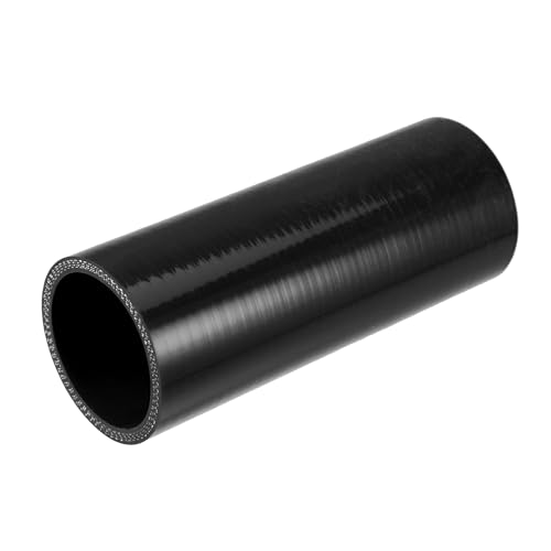 uxcell 4-Ply 2" ID 6" Length Reinforced Silicone Reducer Hose Black - size: 2" ID