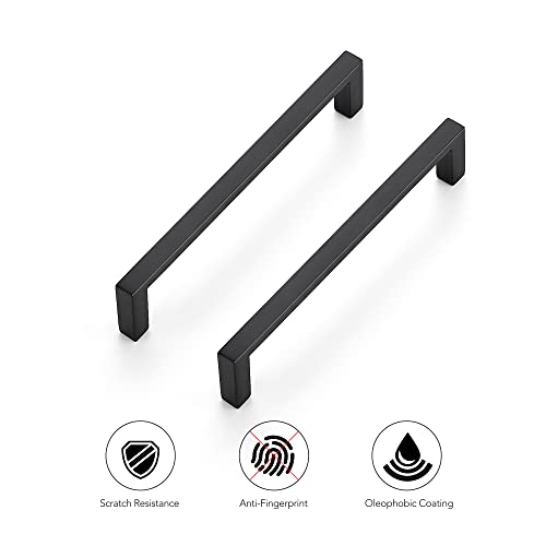 Ravinte Matte Black Cabinet Pulls Slim Cabinet Handles, 5 Inch CC, 30 Pack - size: 5" hole center