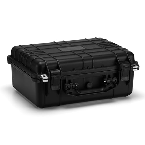 Mayouko 16" Waterproof Plastic Toolbox with Foam Insert, 16" x 13.2" x 7", IP67 Lockable Storage Box, Customizable Foam, Shockproof Hard Case Weatherproof Container, Protective Hard Camera Case - size: 16"Lx 13.2"Wx 7"H