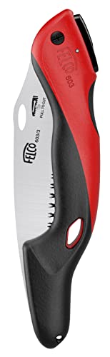 FELCO 603 Folding Pruning Saw – Curved Pull-Stroke Saw for Tree Trimming & Elevated Cut | Tree Branch Cutter | Folding Handsaw with Chrome-Plated 8" Blade, Non-Slip Handle, Blade Lock, Swiss Precision