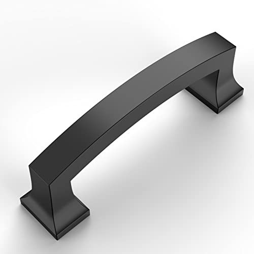 Amerdeco 10 Pack Matte Black 3 Inch(76mm) Hole Centers Kitchen Cabinet Pulls Cabinet Hardware Kitchen Handles for Cabinets Cupboard Handles Drawer Pulls ZH0009MB - color: Matte Black, size: 3"/76MM Hole Center