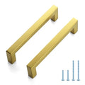 JOY DECOR Gold Cabinet Handles Square Cabinet Pulls, 5 Inch CC, 10 Pack - size: 5 Inch Hole Center
