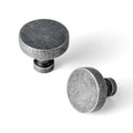 Goo-Ki 6pack Cabinet Knobs Antique Iron Drawer Knobs Zinc Alloy Kitchen Hardware - Weathered Nickel Single Hole/Screw Bar Cabinet Pulls Drawer Handles - color: Weathered Nickel, size: 1.2 Inches
