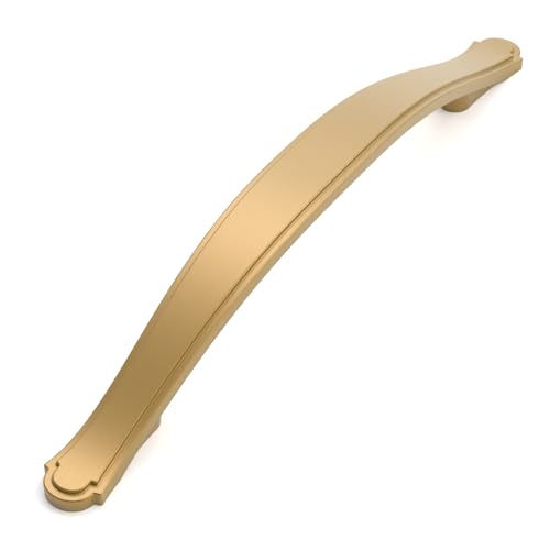 Amerdeco 10 Pack Champagne Bronze Cabinet Pulls 5 Inch(128mm) Hole Center Drawer Pulls Cabinet Hardware Kitchen Cabinet Handles for Bathroom Dresser Pulls ZH0068 - color: Champagne Bronze, size: 5"/128MM Hole Center