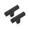 Ravinte Matte Black Cabinet Handles Solid Cabinet Pulls Single Hole, 5 Pack | Zinc Alloy, Slim Square Bar Grip, Smooth Drawer Pull Feel, Kitchen Cabinet Update, For Cupboards, Dressers, Drawers, Hardware - color: Black, size: Single Hole