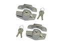 QCAA Heavy Duty Keyed Sash Lock, Child-Proof Security, Only Unlock with Key, CTC 2", Nickel Plated, 2 Pack, Made in Taiwan - color: Nickel Plated, size: 2 Pack