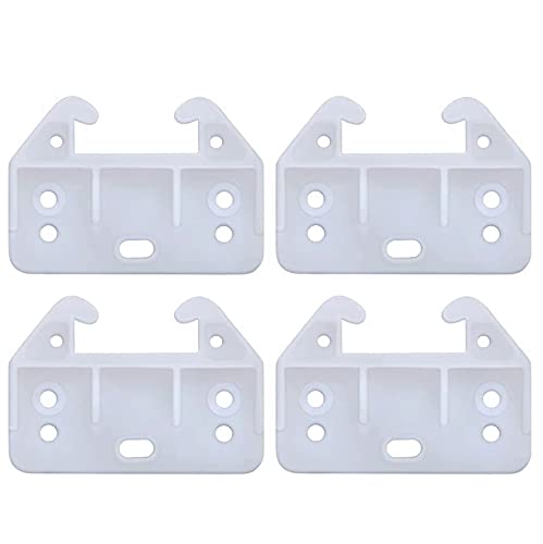 FDXGYH 10 Pcs Plastic Drawer Guides Drawer Track Guides Drawer Rail for Dressers Hutches and Drawer Systems [60×41×28mm, White] - size: 60×41×28mm