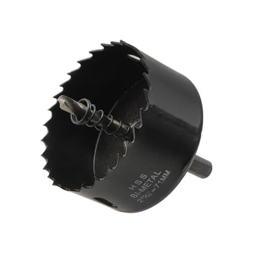 2-52/32"/71mm Dia Hole Saw Bi-Metal Hole Cutter for Cutting Thin Metal Plastic and Drywall - color: black, size: 2-25/32" (71mm)