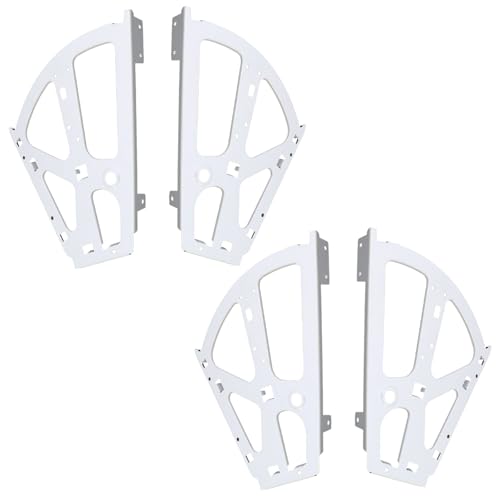 Coshar 4Pcs 2 Layers Shoes Drawer Hinges Fan Shape Shoe Cabinet Rack,White | 2 Layers,Stainless Steel Shoe Cabinet Rack Flip Frame, Replacement Fittings, Furniture Parts Hardware - color: White, size: 2 Layers