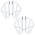Coshar 4Pcs 2 Layers Shoes Drawer Hinges Fan Shape Shoe Cabinet Rack,White | 2 Layers,Stainless Steel Shoe Cabinet Rack Flip Frame, Replacement Fittings, Furniture Parts Hardware - color: White, size: 2 Layers