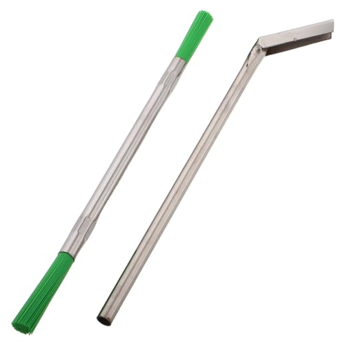 Elevator Sill Cleaner Tool with Long Handle Gap Scraper and Brush Set for Elevator Track Cleaning and Maintenance in Commercial and Residential Buildings