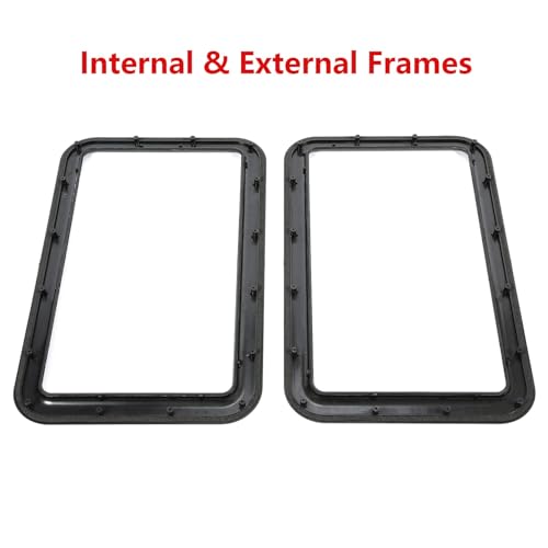 KUAFU Plastic (ABS) Entry Door Window Frame RV Trailer Camper Universal