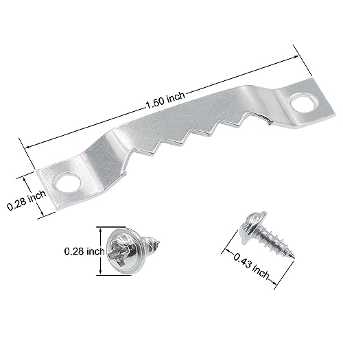 Sawtooth Picture Hangers, 100 pcs Small Picture Hanging Hook, Silver Picture Hangers with Screws Picture Hang Solutions, Picture Hanging Hardware for Paintings, Photos Frame, Artwork, Home Decor - size: Silver 100 pcs