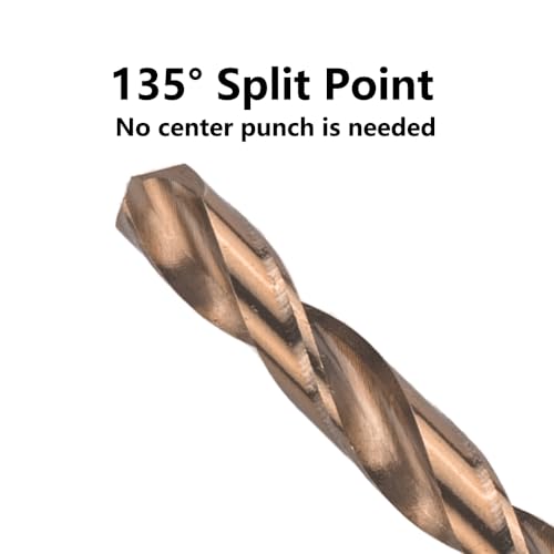 1/4 in. x 6 in. Cobalt Aircraft Extension Drill Bits Set(5PCS), M35 High Speed Steel Drill Bit Extra Long Deep Hole Drilling for Stainless Steel, Plastic and Wood - size: 1/4"x6"(5PCS)