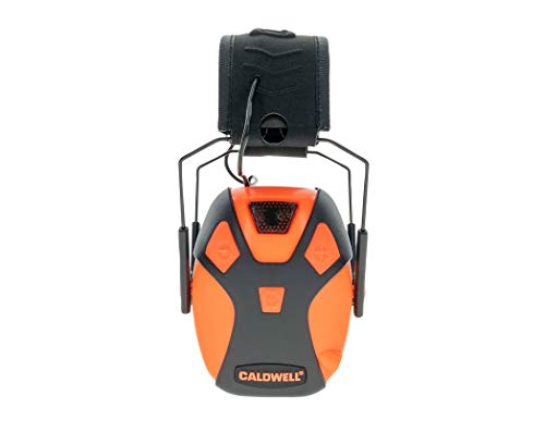 Caldwell E-Max Pro Electronic Hearing Protection Earmuffs Sound Amplification, Low Profile, for Range Shooting, Hunting - style: Youth-hot Coral