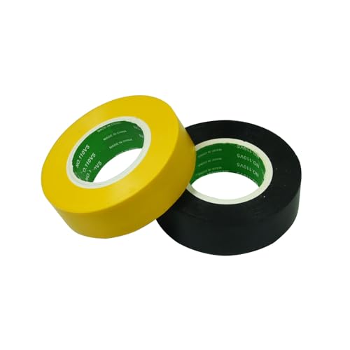Electrical Tape, 2 Pcs, Black/Yellow