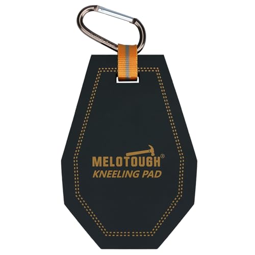 MELOTOUGH Mini Kneeling Pad with Carabiner Clip, Portable 1 Inch Thick NBR Foam Kneeling Pads for Work Construction, Mechanics, Plumbers, Electricians (Orange/Black) - style: Kneeling Pad with Carabiner Clip